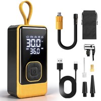 Elektrische Luftpumpe Tragbar Akku Fahrradpumpe LED Licht Powerbank 150 PSI