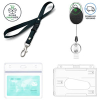 Einziehbares SchlüSselband Lanyard Mit Ausweishalter Und Rollenclip FüR Ausweis