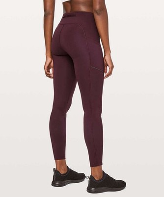 Lululemon Athletica Dark Adobe Maroon Speed Up Tight Full on Luxtreme Legging