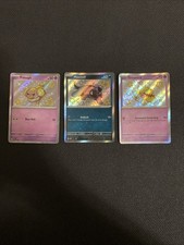 Pokemon Paldean Fates Shiny Fidough SVP69, Greavard SV70 & Maschiff SVP71 Holo