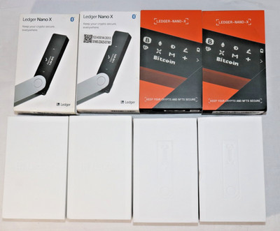 Four (4) Ledger Nano X Crypto Hardware Wallets Bluetooth USB Black