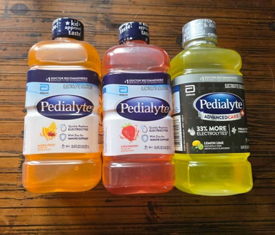 Pedialyte Electrolyte Solution Drinks- 33.8 Oz , 3 Flavors