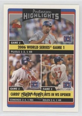 2006 Update Postseason Highlights Albert Pujols Jim Edmonds Scott Rolen HOF 07rd
