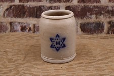 Steinzeug Bierkrug Kobaltblauer Brauerstern Davidstern