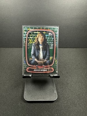 2025 Topps High Tek Stranger Things Joyce Byers #6 Hawkins Lab Pattern Green /75