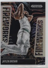 2024-25 Panini Prizm Black Fireworks Silver Prizm Jaylen Brown #17 1t99