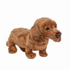 Kuscheltier Hund Dackel 19 cm hellbraun Pl&uuml;schhund