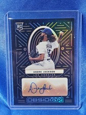 2022 Andre Jackson RC /50 Obsidian FOTL Orange Electric Etch Rookie AUTO Dodgers