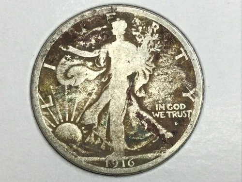 1916-D Walking Liberty Half Dollar in good/very good value priced