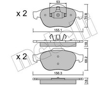 METELLI Bremsbeläge Satz Vorne Bremsklötze für RENAULT LAGUNA II (BG0/1)