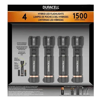 Duracell 2000 Lumen Tri-Power wiederaufladbare Laterne/Licht Camping