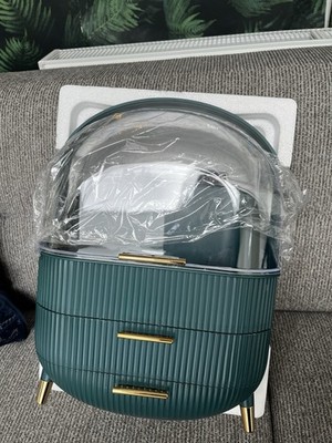 2er Set - Kosmetik & Hautpflege Aufbewahrungsbox mit 2 Schichten Aufbewahrungsboxen