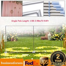 3X6M Telescopic Curtain Wedding Backdrop Stand Support Frame Pipe Pole Kit
