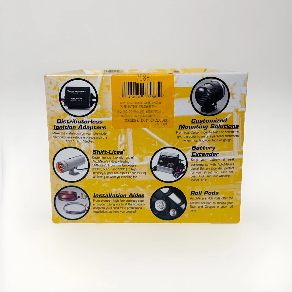 Auto Meter 3-3/8" Phantom II Electric Speedometer 0-160 MPH (7588) - Image 2 of 2