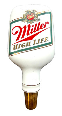 *NEW* MILLER HIGH LIFE - BEER TAP HANDLE - SHORTY (CERAMIC) RETRO - VINTAGE