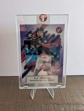 2025 Topps Pristine #208 CJ Abrams Purple Refractor Encased /99 Nationals