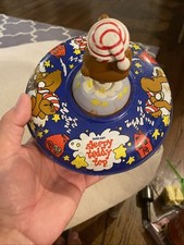 Vintage Ohio Art Sleepy Teddy Top Spinning Toy