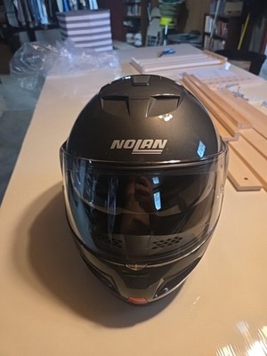 Nolan N103 N-COM Modular Helmet Size L Gray DOT   Flip-Up Sun Visor