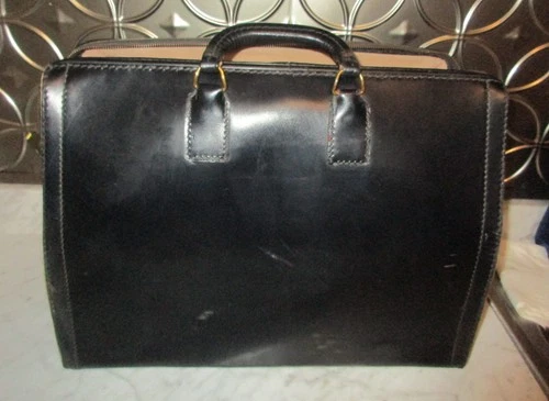 Vintage Black Leather DR. Medical House Call Bag Case w/Key