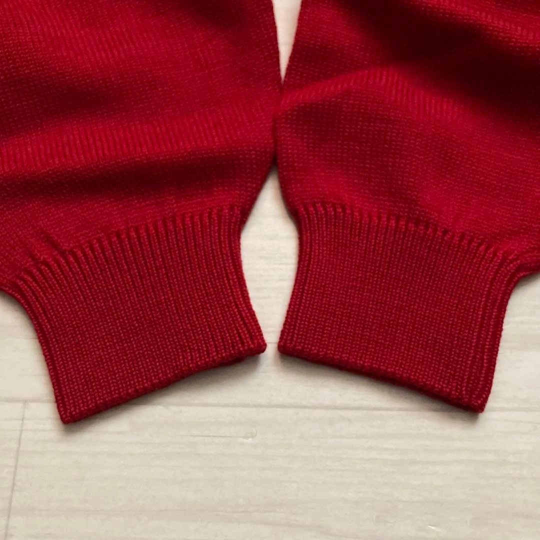 vestopia Wool Cashmere Blend Jacquard Knit Sweater L Red Charcoal - product detail image 8