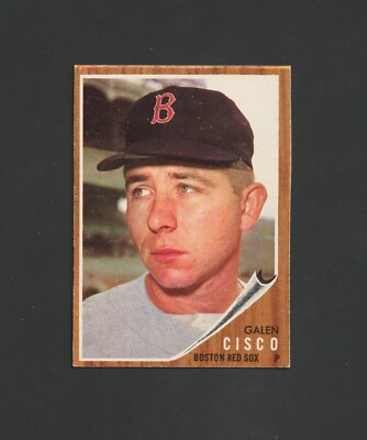 1962 Topps Galen Cisco #301 ~~ Boston Red Sox  ~  Sharp NM Card ~ Low Pop!