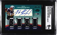 2010 TOPPS PRIME ROB GRONKOWSKI ROOKIE, #PL5-RG, AUTO, JERSEY, SERIAL #305/499 