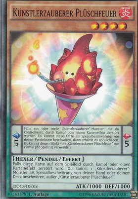 YU-GI-OH Künstlerzauberer Plüschfeuer Common DOCS-DE016