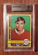 1972 O-Pee-Chee #124 Peter Mahovlich Canadiens Hockey Card BVG 9 Mint Pop 1