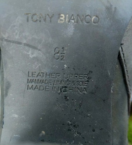 Botas al tobillo de cuero Tony Bianco de tacón alto, negras, 8,5 - Imagen 7 de 9