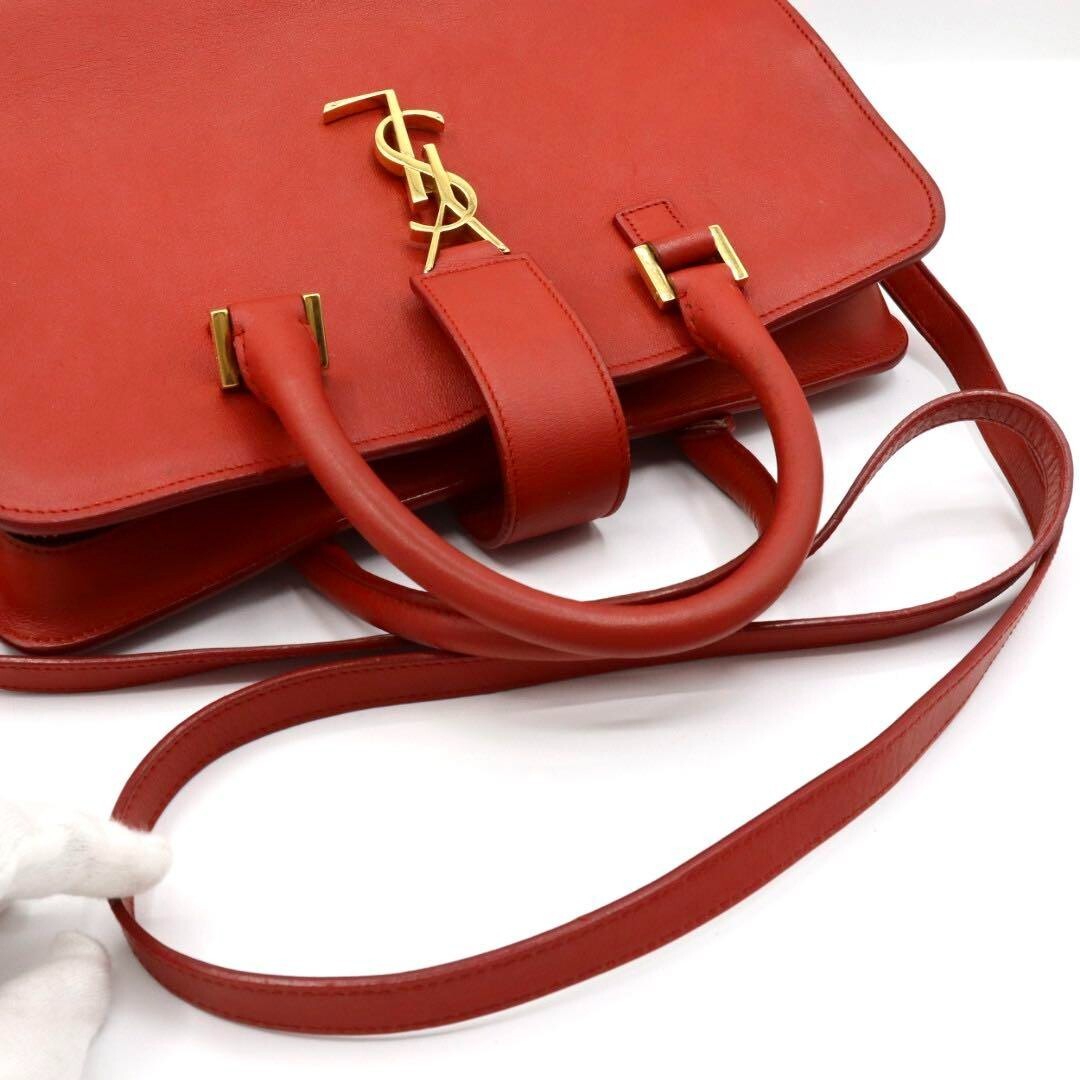 Borsa Saint Laurent Paris Baby Cabas 2 vie rossa Giappone usata