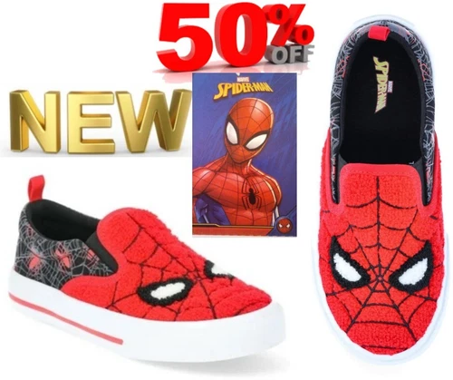 Spiderman Toddler size 10 Boys Twin Gore Casual Slip On Sneakers - Picture 1 of 21