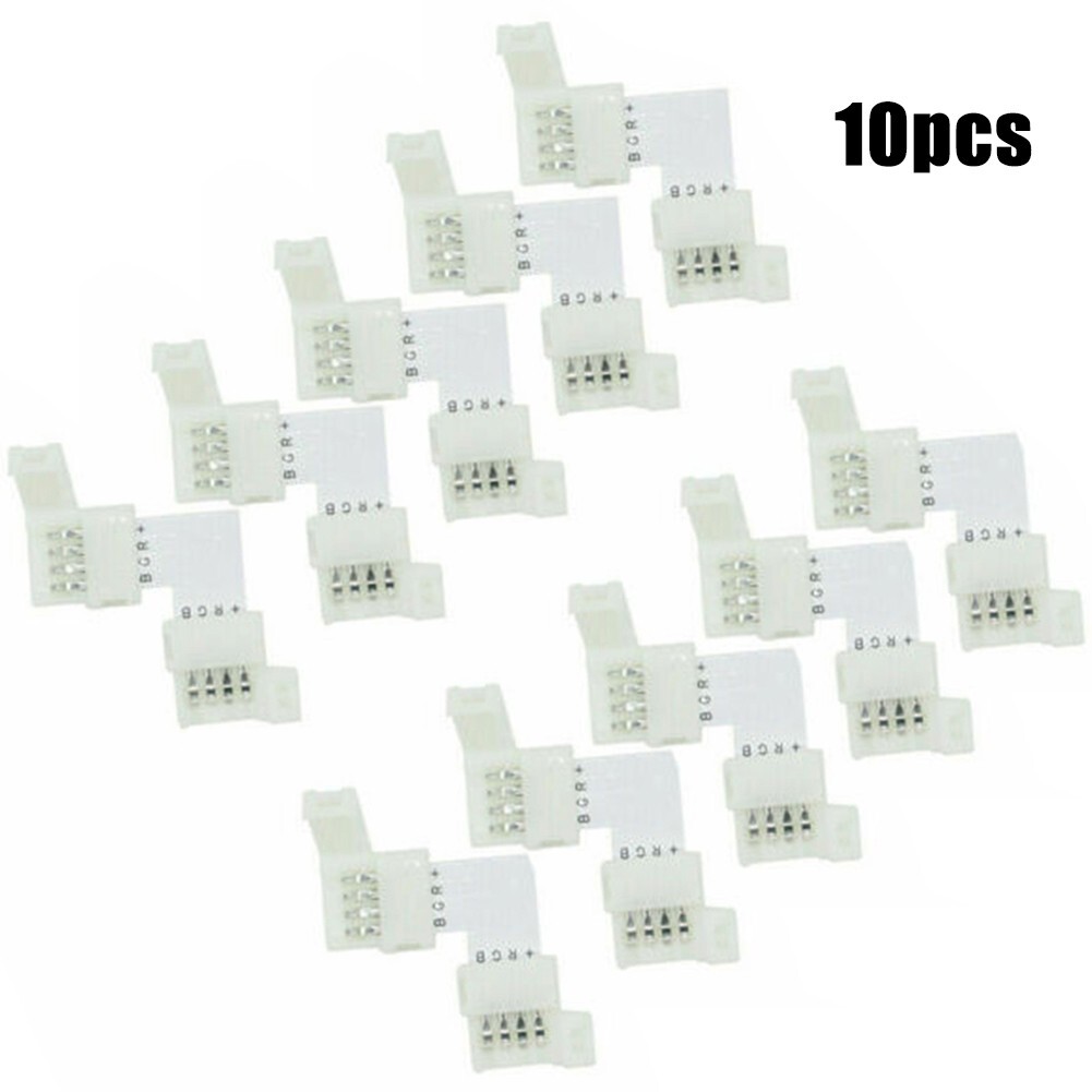 10PCS 90 Degree Joint LED Strip Light Corner Connectors for 5050 RGB Strips eBay
