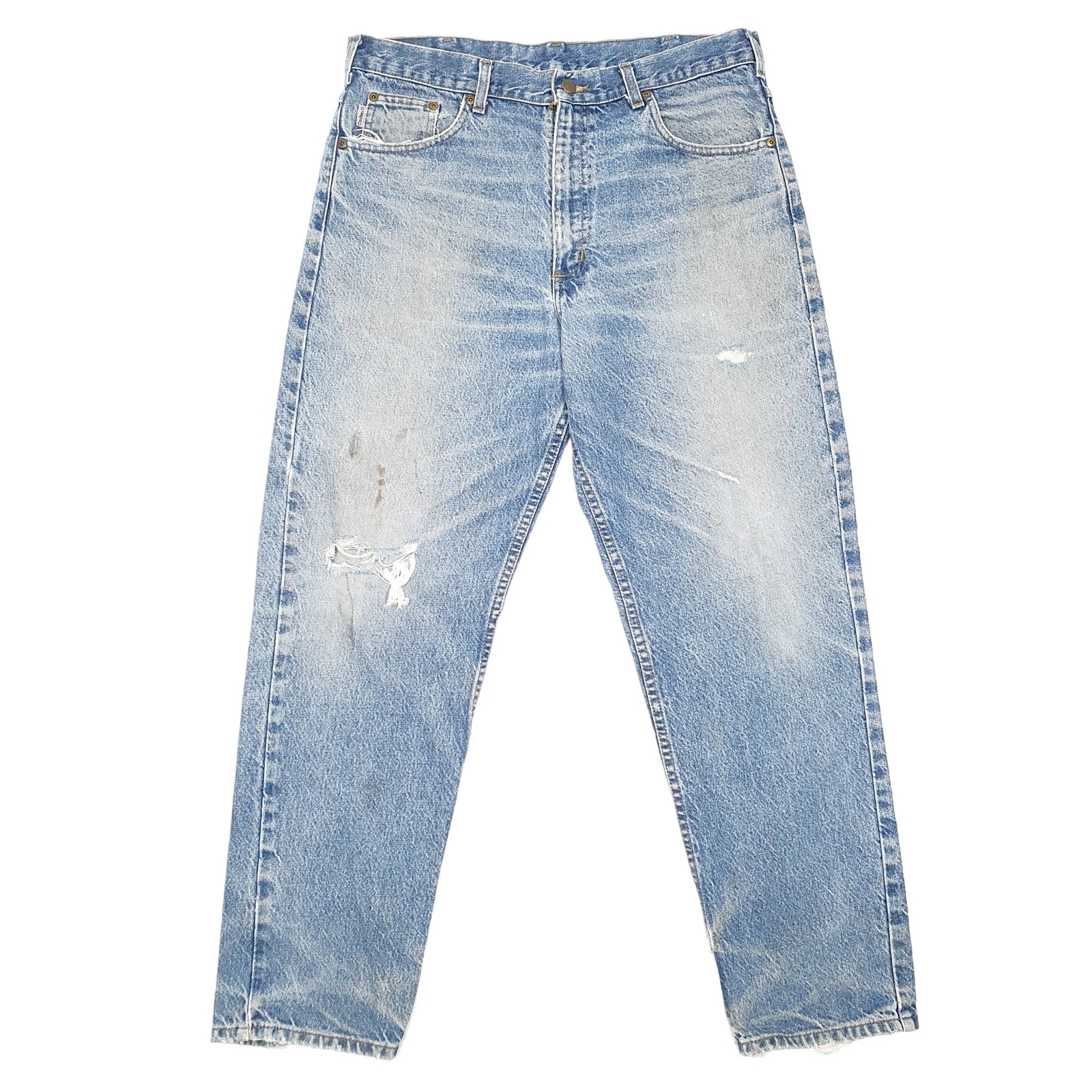 CARHARTT Casual Jeans Regular Fit Blue Denim Trousers Mens W36 L30 image 2