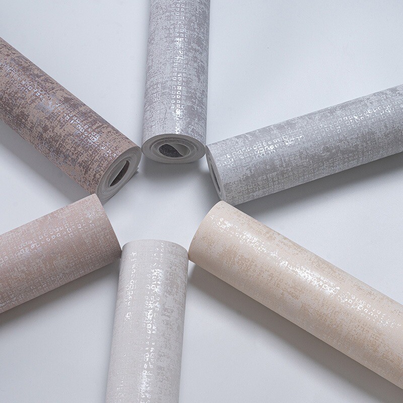 Grey Industrial Metallic Silver Glitter Textured Plain Thick Embossed