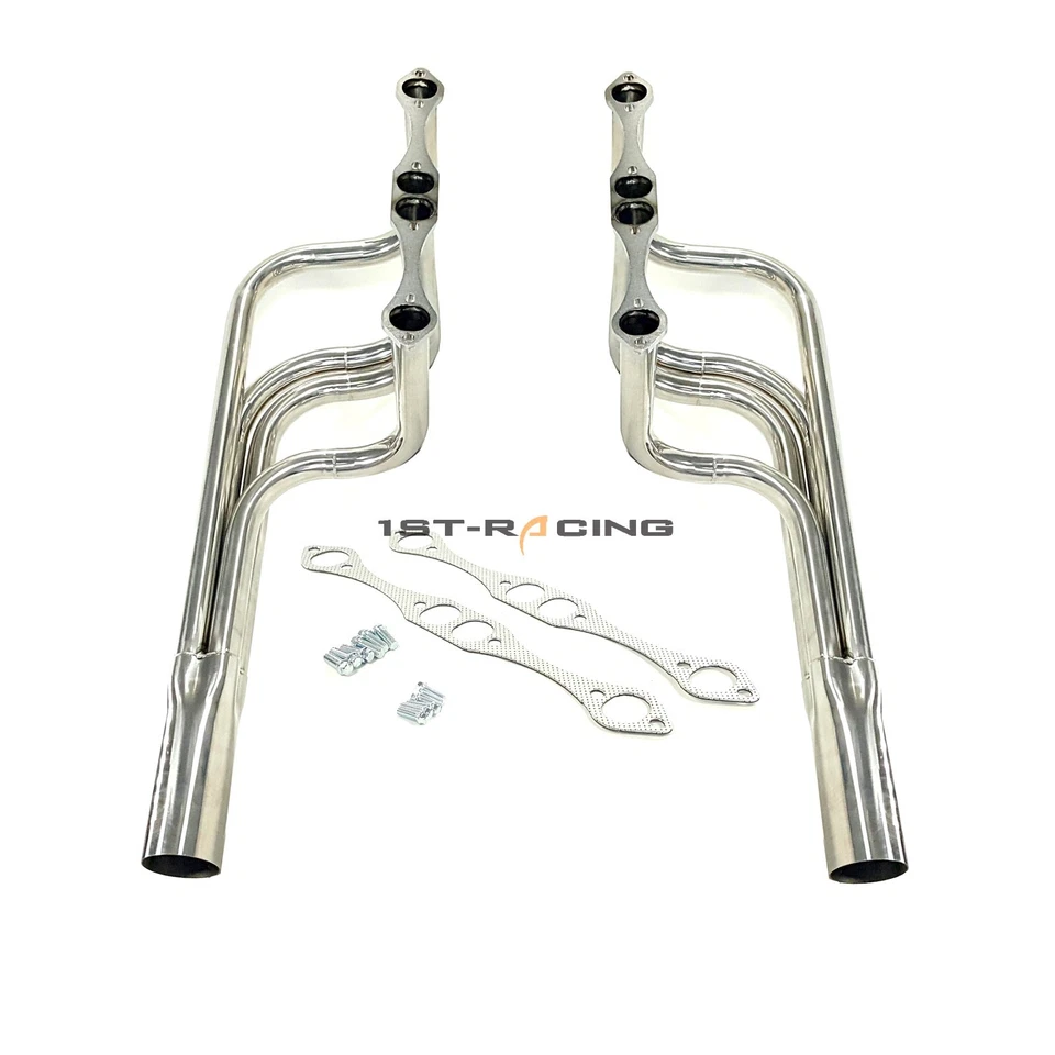 T-Bucket Street Rod Exhaust Manifold Header For Chevrolet SBC 327 350 383 c.i. - Image 3 of 4