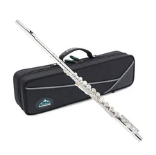 EASTROCK Open Hole Flutes C 16 Keys Silver Plated Flute Instrument for Beginn...