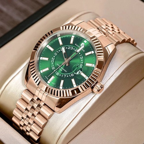 Armbanduhr Herrenuhr Wasserdicht Quarz Männer Luxus Uhren Edelstahl Sport