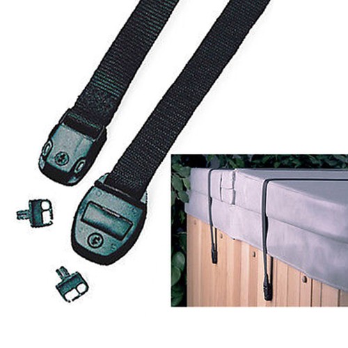 Hot Tub Cover Storm Straps x 2 Spa Safety Securestraps Pair Lid with