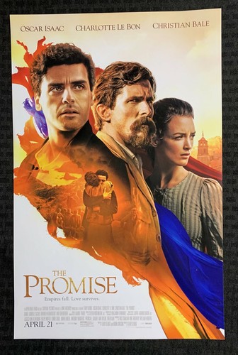 2016 THE PROMISE 11x17" Movie Poster VF 8.0 Oscar Isaac, Charlotte Le Bon