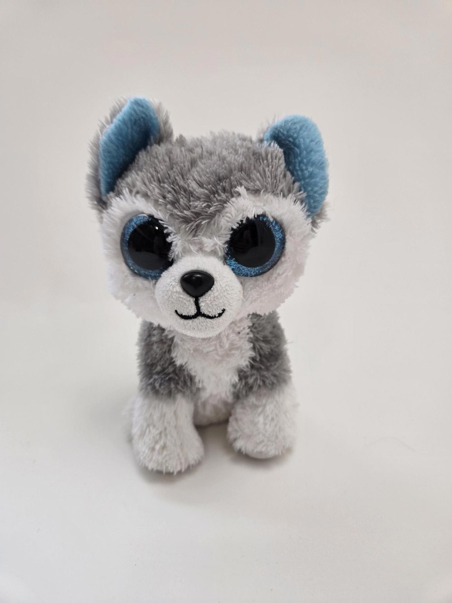 Ty Beanie Boo “Slush” the Husky Dog Sparkly Eye Version No