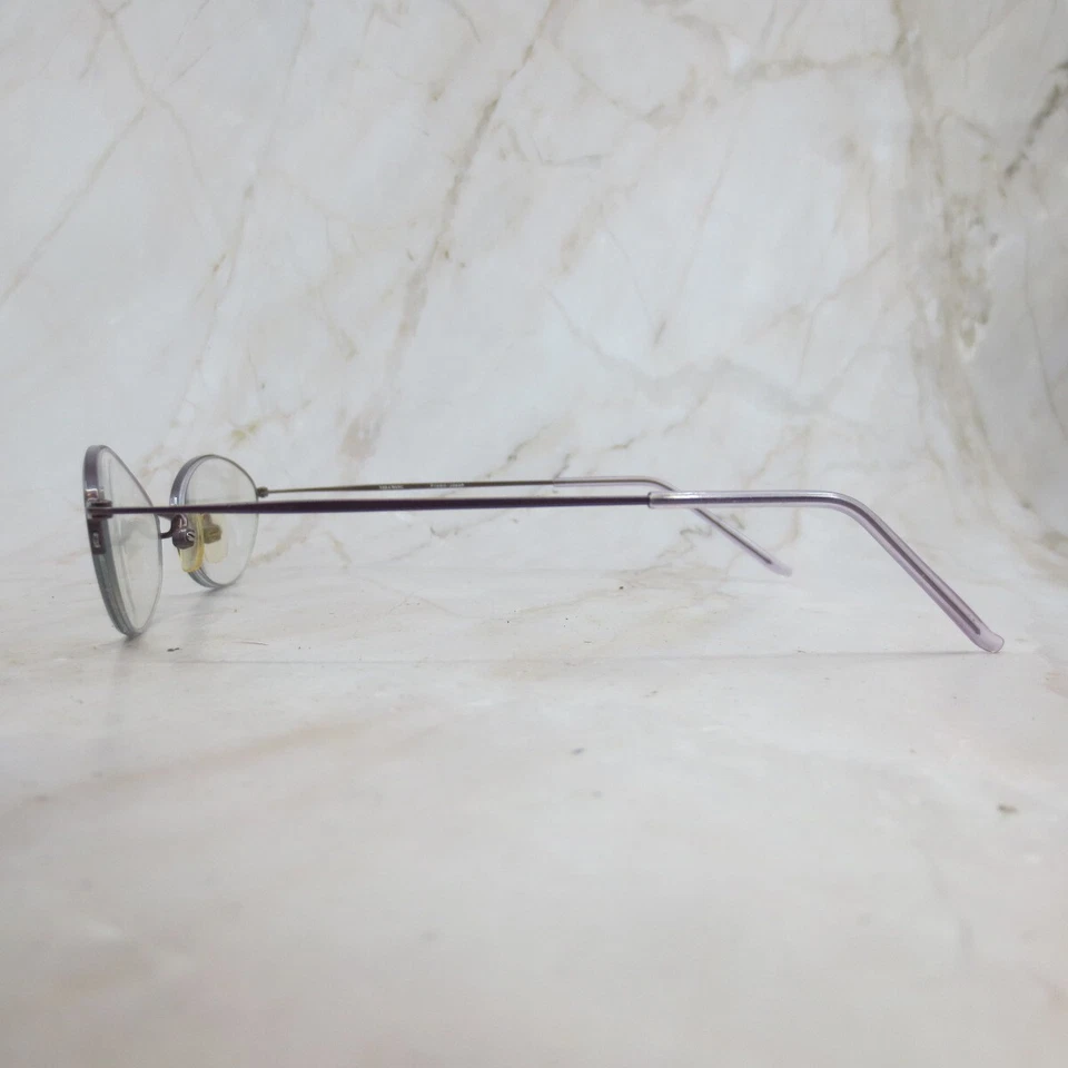 Marco de gafas Vera Wang V24 para mujer de metal púrpura ovalado medio borde 49-16-136 Foto 3 de 4