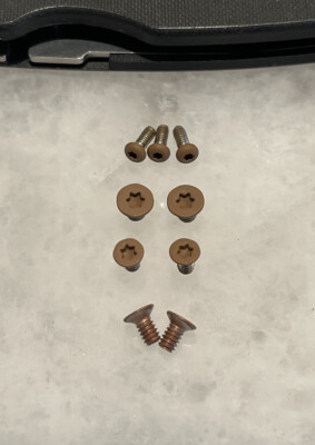 Flat Brown Screw Set Spyderco Paramilitary 2 Knife TIP UP MXG Clip Custom Scale