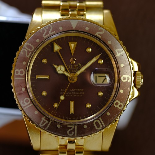 Rolex GMT-Master 1675/8 18KY Rootbeer 