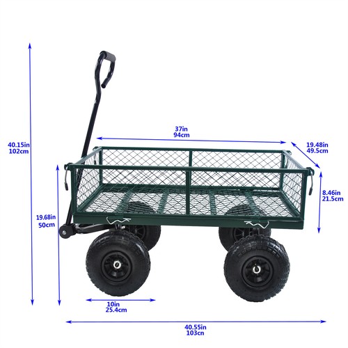 Wagon Cart Garden Cart Trucks Utility Cart Folding Outdoor Wagon Heavy Duty - Picture 6 of 11