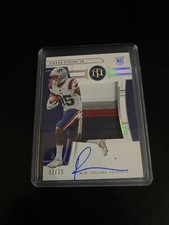 2022 National Treasures Pierre Strong Jr RPA /25 Rookie 4 Color Patch Auto