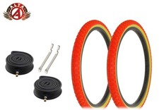 Alta BMX FREESTYLE BICYCLE COMP III TIRE 20"x 1.75" RED/GUM HEAVYDUTY TUBE 6PC