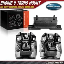 3x Engine and Transmission Mount for Chevrolet GMC Sierra 1500 Cadillac Escalade