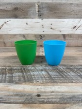 2x Green  Blue Small Children  s Cup Walmart Plastic Toddler Beverage Containers