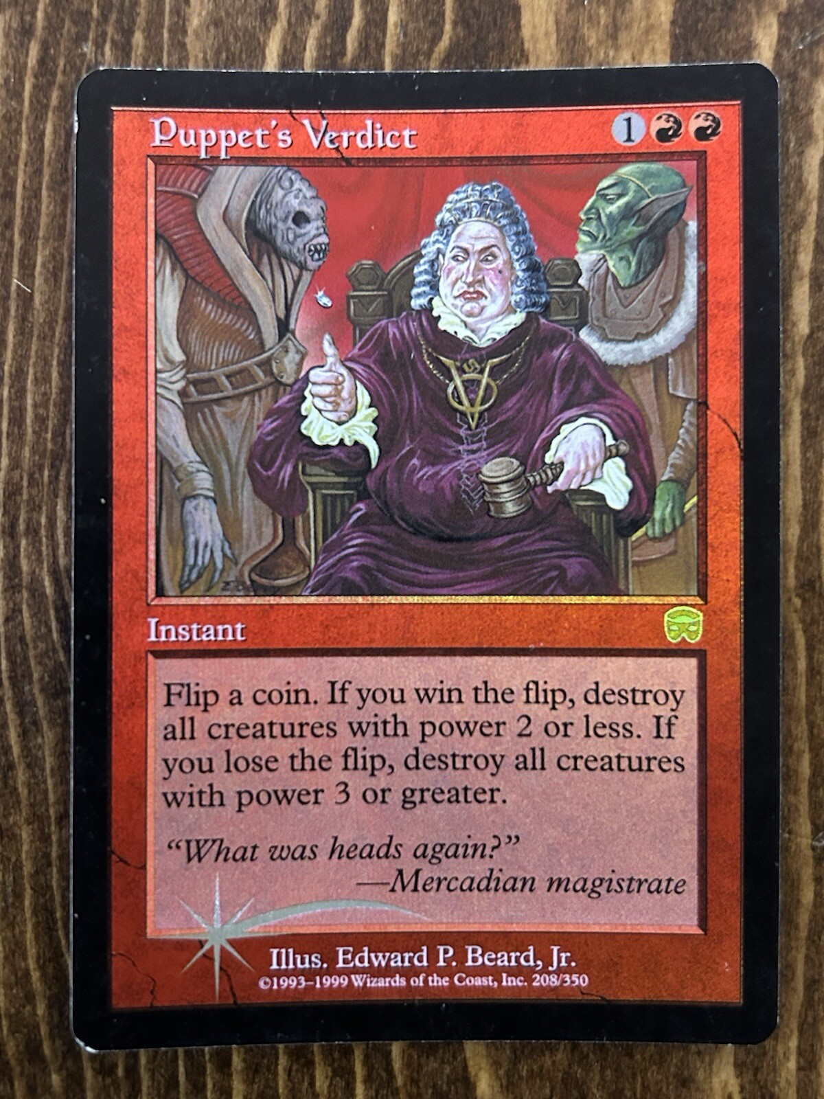 FOIL Puppet's Verdict |MtG Magic Mercadian Masques |English |Near Mint-Mint (NM)