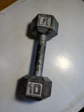 10 lbs Cast Iron Hex Dumbbell Weight